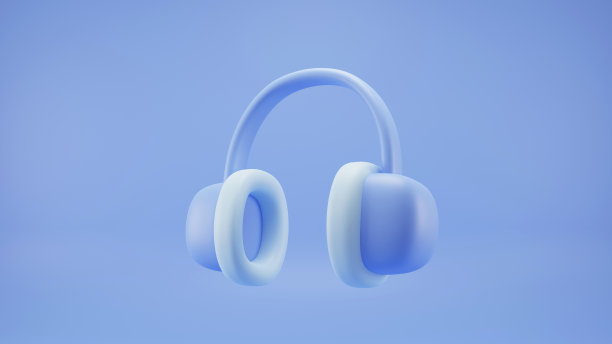 时尚色彩的逼真无线耳机。耳机。现实对象的音乐或游戏概念，海报设计，传单，网站。三维渲染图片下载