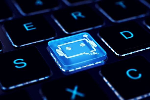 聊天机器人。计算机关键概念图片下载