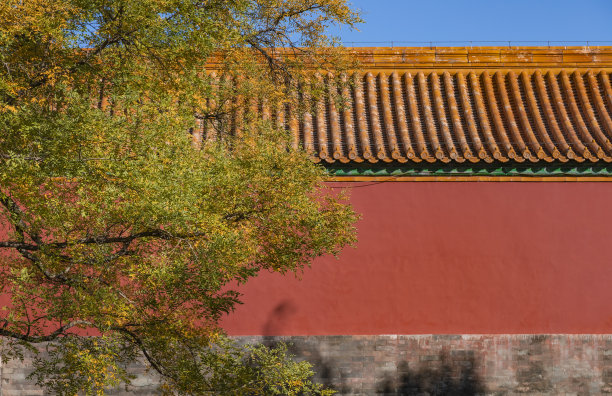 北京故宫博物院的秋景图片下载
