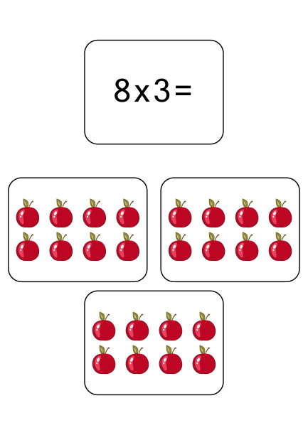 8的乘法表。数学卡片与例子，绘图。乘法平方，矢量图解。印刷产品，横幅，儿童桌子，学龄儿童。学校教育，逻辑任务。图片下载