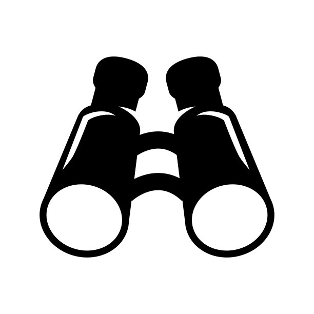 双筒望远镜图标矢量标志模板图片下载