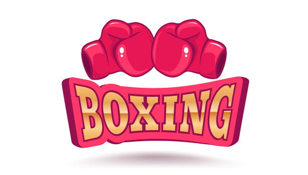 矢量复古徽章拳击手套。拳击的标志。图片下载