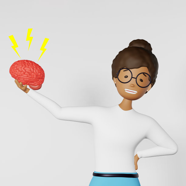 非裔美国女孩人脑三维渲染。洞察力创意创意人工智能语言学习技能图片下载