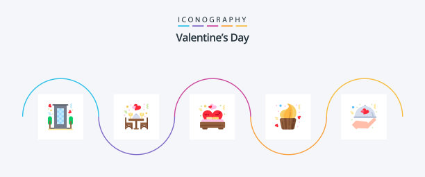 情人节平5图标包包括甜点图片下载