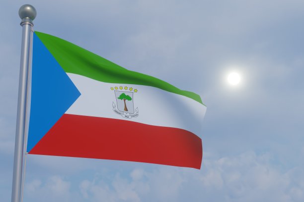 太阳下的国旗-赤道几内亚图片下载