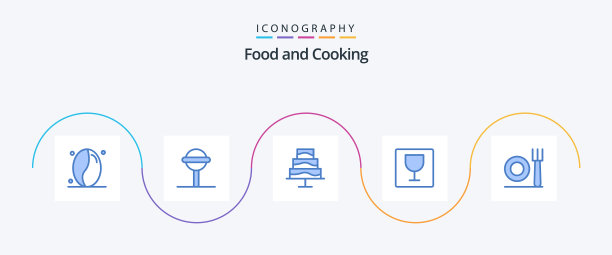 食物蓝色5图标包包括照片图片下载