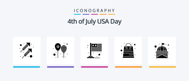 美国雕文5图标包包括建筑包图片下载