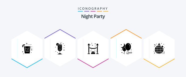 夜党25字形图标包包括夜图片下载