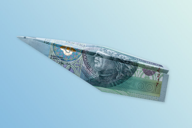 钱的飞机。图片下载