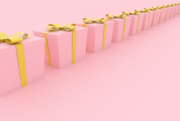 粉红色的礼物图片下载