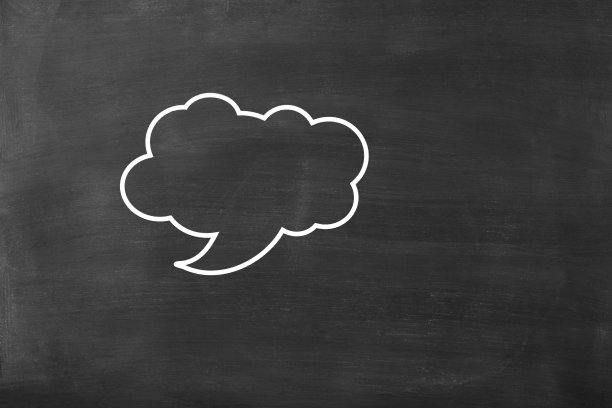 粉笔在黑板上画出语音泡泡图片下载