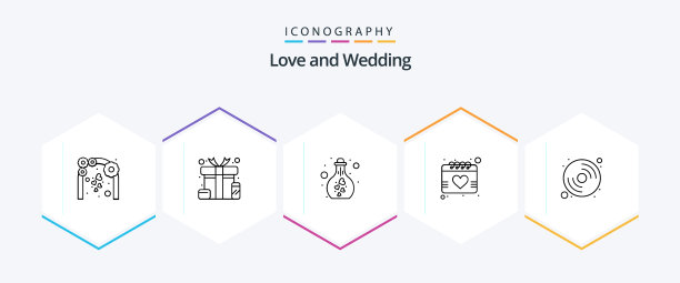婚礼25行图标包包括光盘图片下载