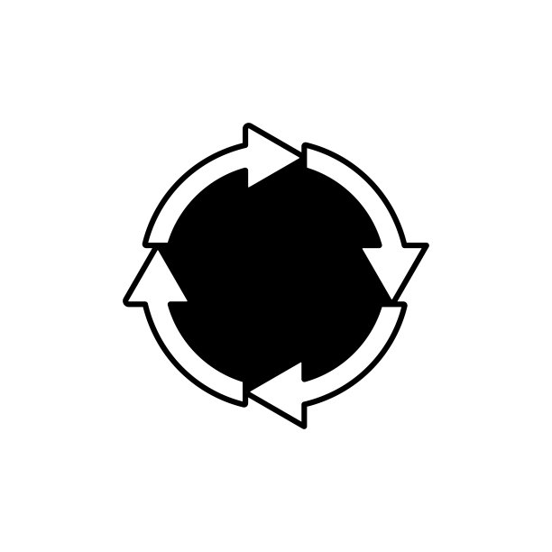 回收符号，矢量插图图标。图片下载