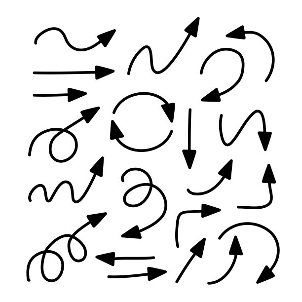 手绘矢量箭头集图片下载