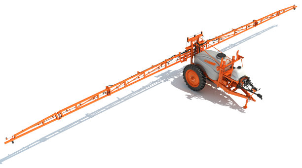 农场喷雾器在白色背景上的3D渲染图片下载