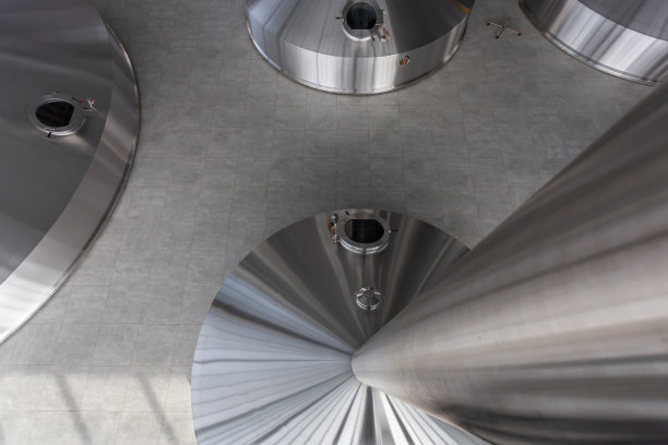 发酵罐俯视图。图片下载