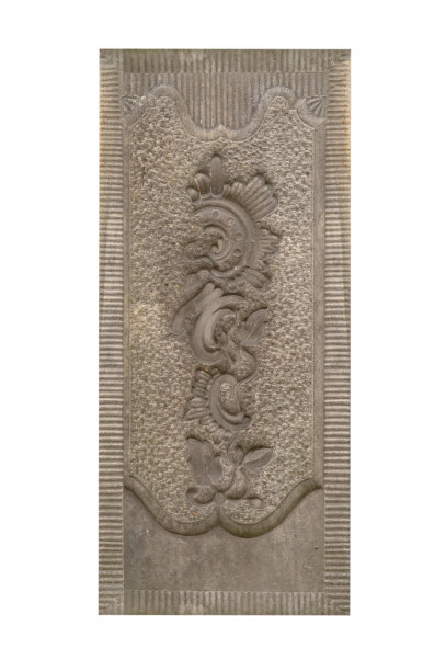 老式中世纪瓷砖的房子包层隔离在白色背景上图片下载