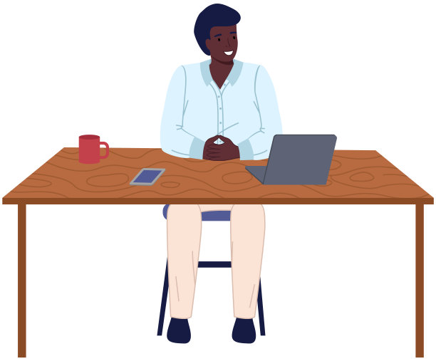 非洲男人工作的工作场所。男员工使用笔记本电脑进行项目创建图片下载