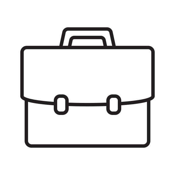 商务包图标，公文包矢量图标。手提箱，组合符号，线性风格象形文字孤立在白色上。图片下载