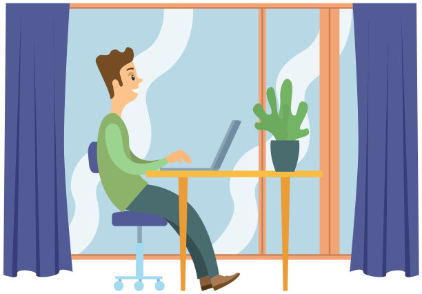 男人在办公室工作，电脑在工作场所。员工经理或商人坐在办公桌前图片下载