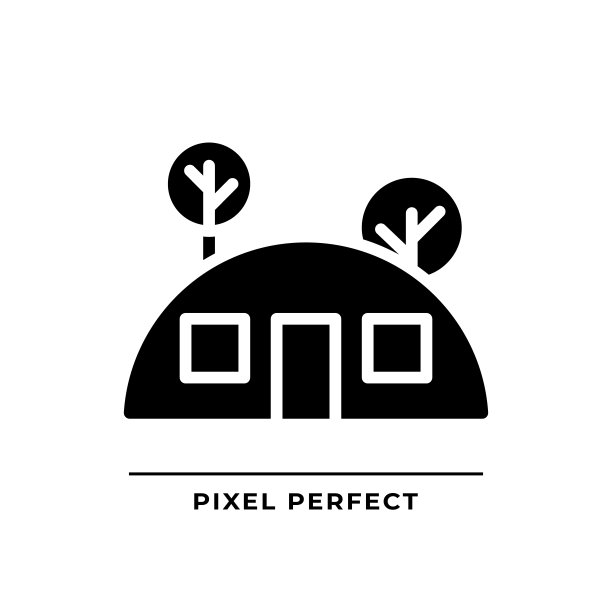 地下房子黑色字形图标图片下载