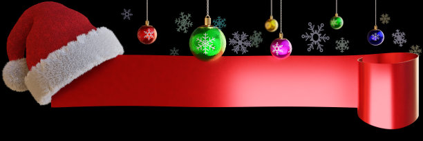 红色圣诞老人帽和空白文字区。新年，诺埃尔，冬天和庆祝概念图片下载