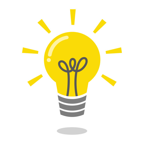白色背景上的灯泡，创意概念和创意思维，图标，矢量，插图图片下载