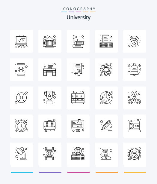 创意大学25个大纲图标包如图片下载