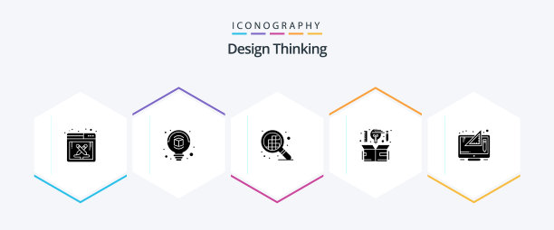 设计思维25字形图标包包括图片下载