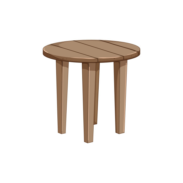 自然花园户外桌卡通矢量插图图片下载