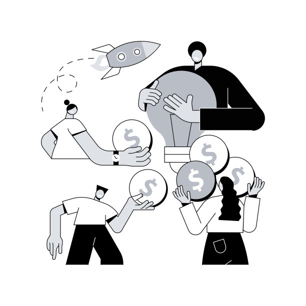 众筹抽象概念矢量插图。图片下载