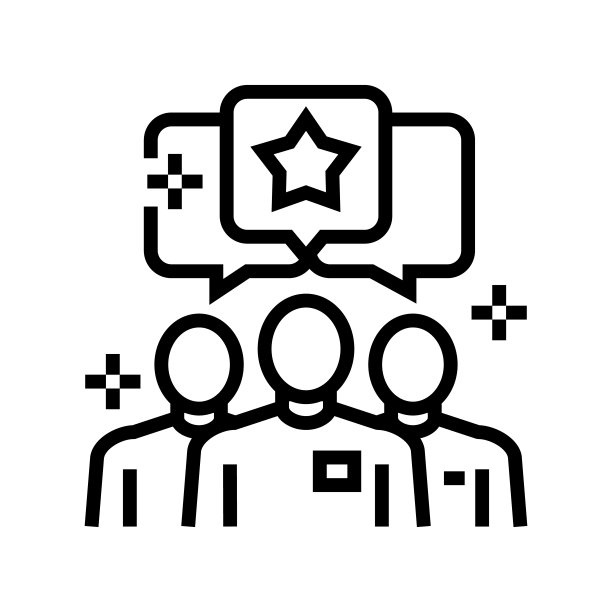 专业团队线条图标矢量图图片下载