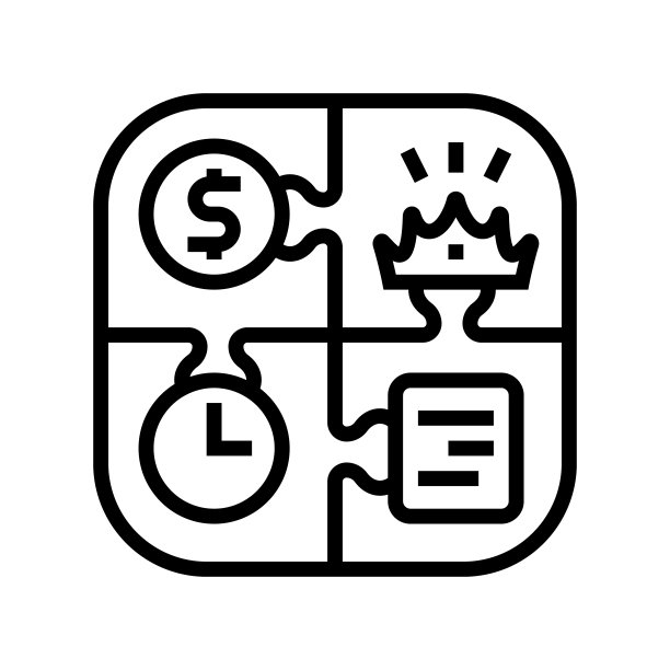 预算权限时间线图标矢量图图片下载