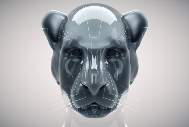 抽象的黑豹肖像。独特而强大的思想理念。图片下载