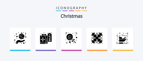 圣诞节象形文字5图标包包括圣诞老人图片下载