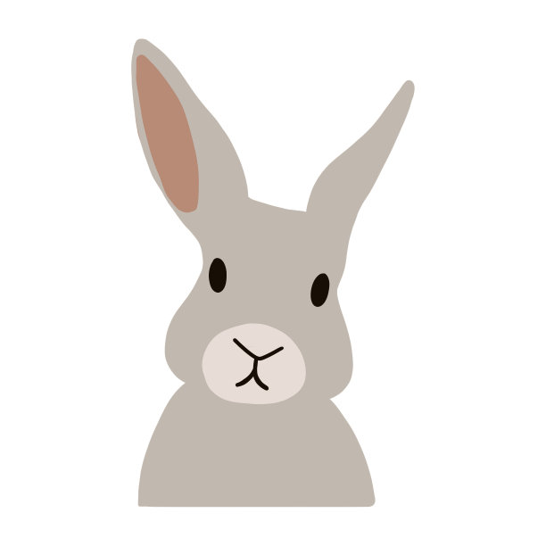 可爱的卡通复活节兔子。图片下载