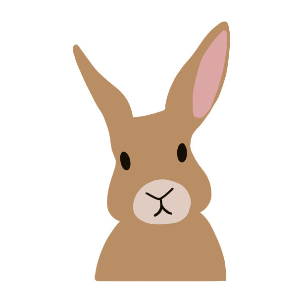 可爱的卡通复活节兔子。图片下载