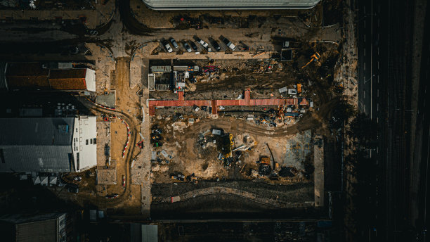 里斯本建筑工地的航拍照片图片下载