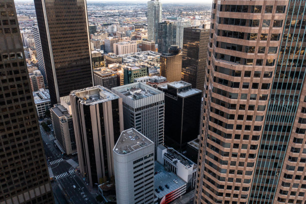 加利福尼亚州洛杉矶的无人机航拍图像图片下载