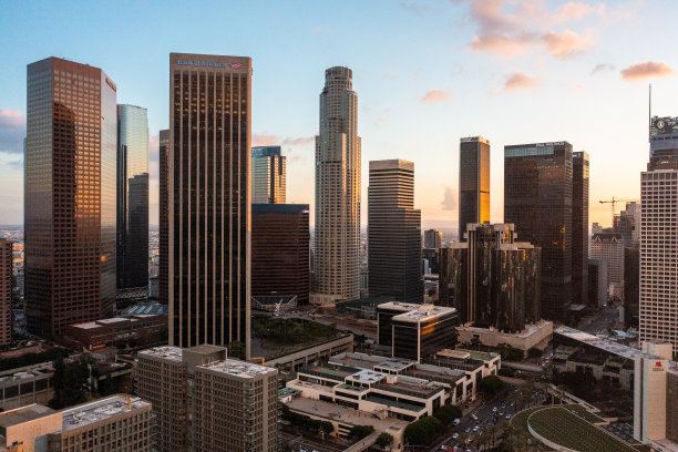 加利福尼亚州洛杉矶的无人机航拍图像图片下载