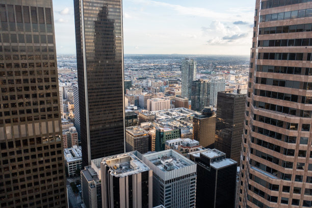 加利福尼亚州洛杉矶的无人机航拍图像图片下载