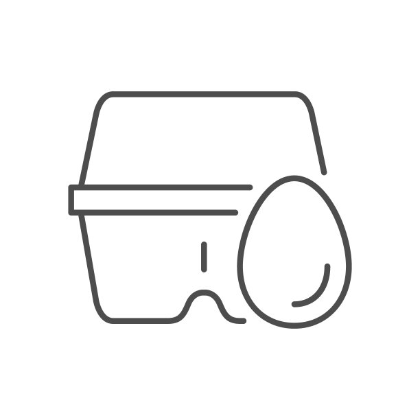 鸡蛋包线条轮廓图标图片下载