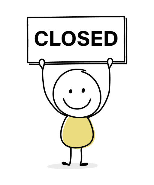 笑脸贴纸人的概念与文字在一个板-关闭。向量图片下载