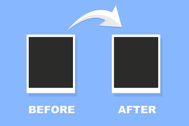 前后背景模板。框架与空的地方。比较卡与空白空间。矢量图图片下载