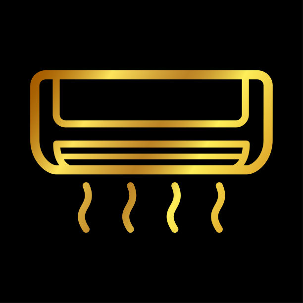 金色空调图标图片下载