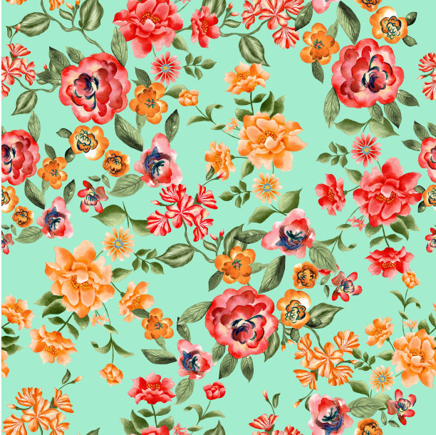 水彩花图案图片下载