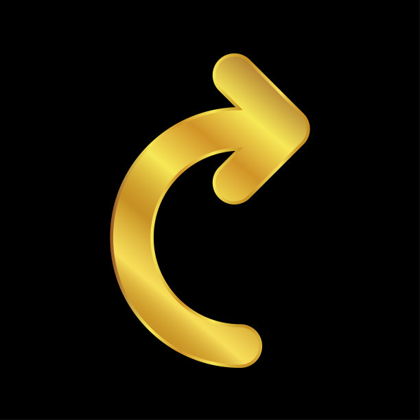 金色箭头图标图片下载