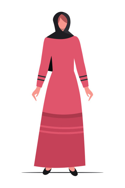 穿着传统服装的穆斯林妇女。图片下载