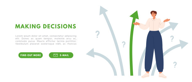 职业道路概念。企业家未来为新的商机。人选择道路。平面矢量图图片下载