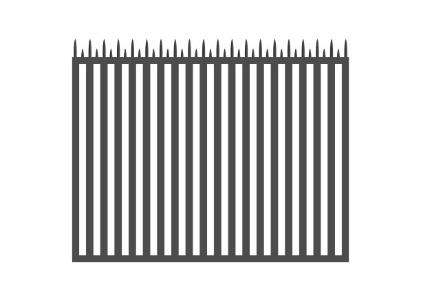 铁篱笆。简单的平面插图。图片下载